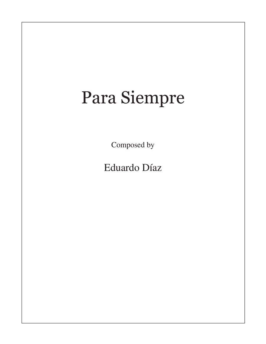 Para Siempre Guitar Solo scores gallery preview page 1