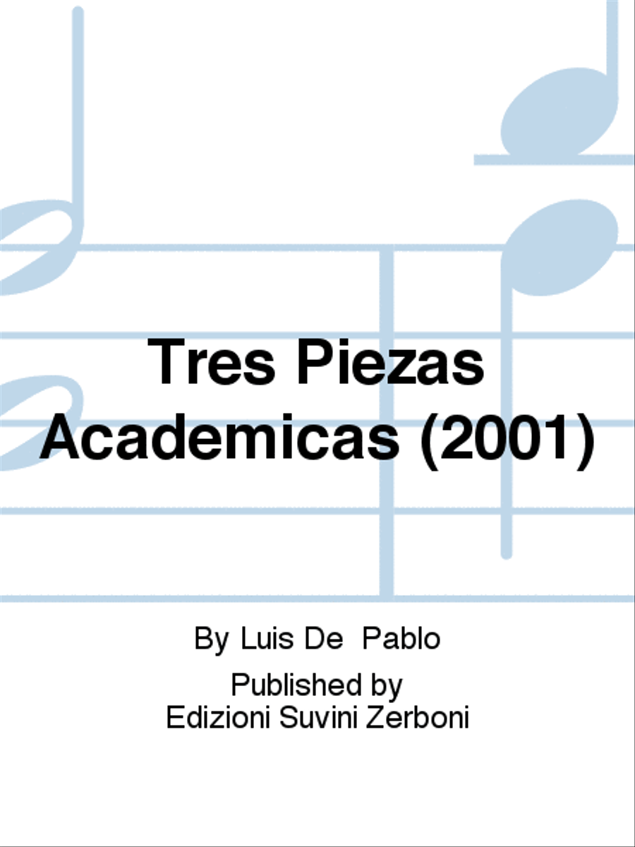 Tres Piezas Academicas (2001) Violin Solo scores gallery preview page 1