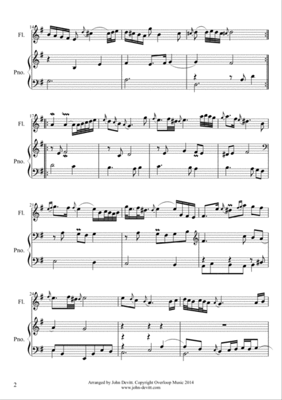The Complete Goldberg Variations for Flute & Piano Woodwind Duet scores gallery preview page 3