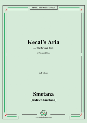 Book cover for Smetana-Kecal's Aria,in F major