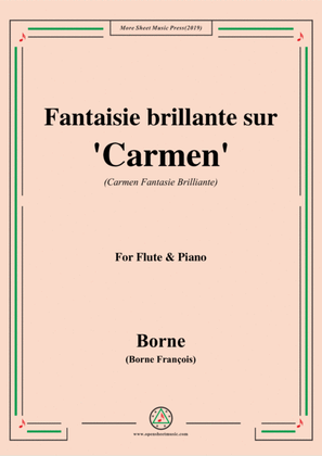 Book cover for Borne-Fantaisie brillante sur 'Carmen',for Flute&Piano