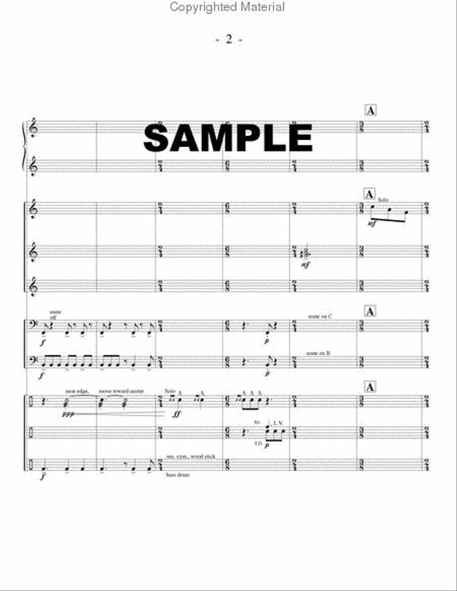 Cat Spanking Cat Spanking Percussion Ensemble scores gallery preview page 3
