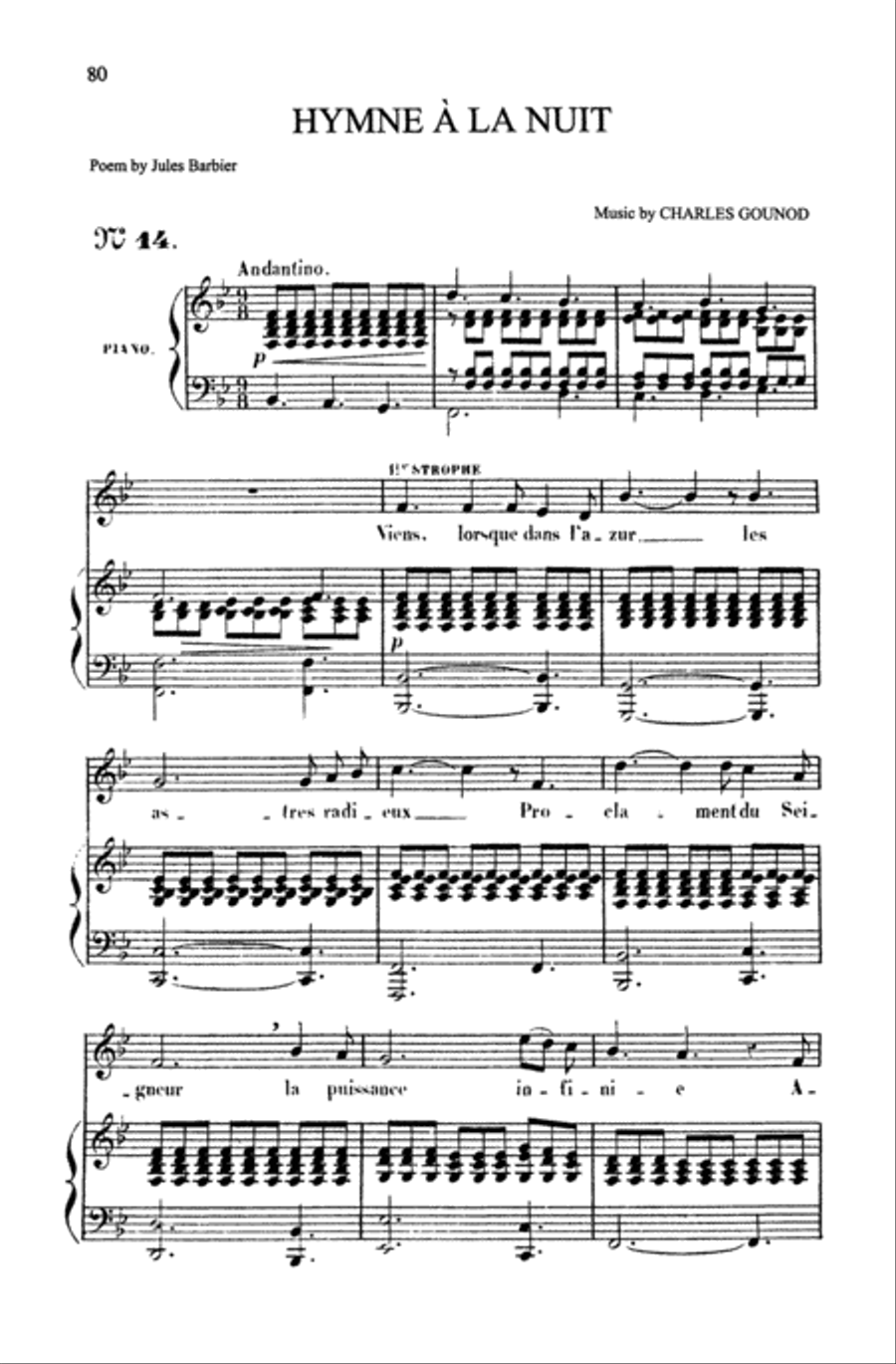 Gounod: Songs, Volume II, High Voice (French) High Voice scores gallery preview page 1