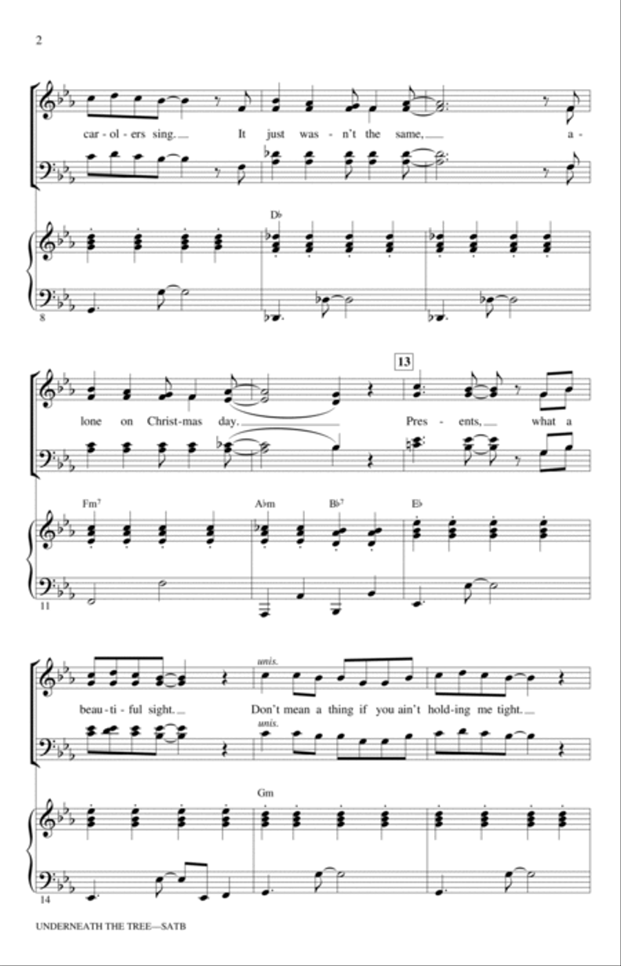 Underneath The Tree (arr. Ed Lojeski) 4-Part scores gallery preview page 2