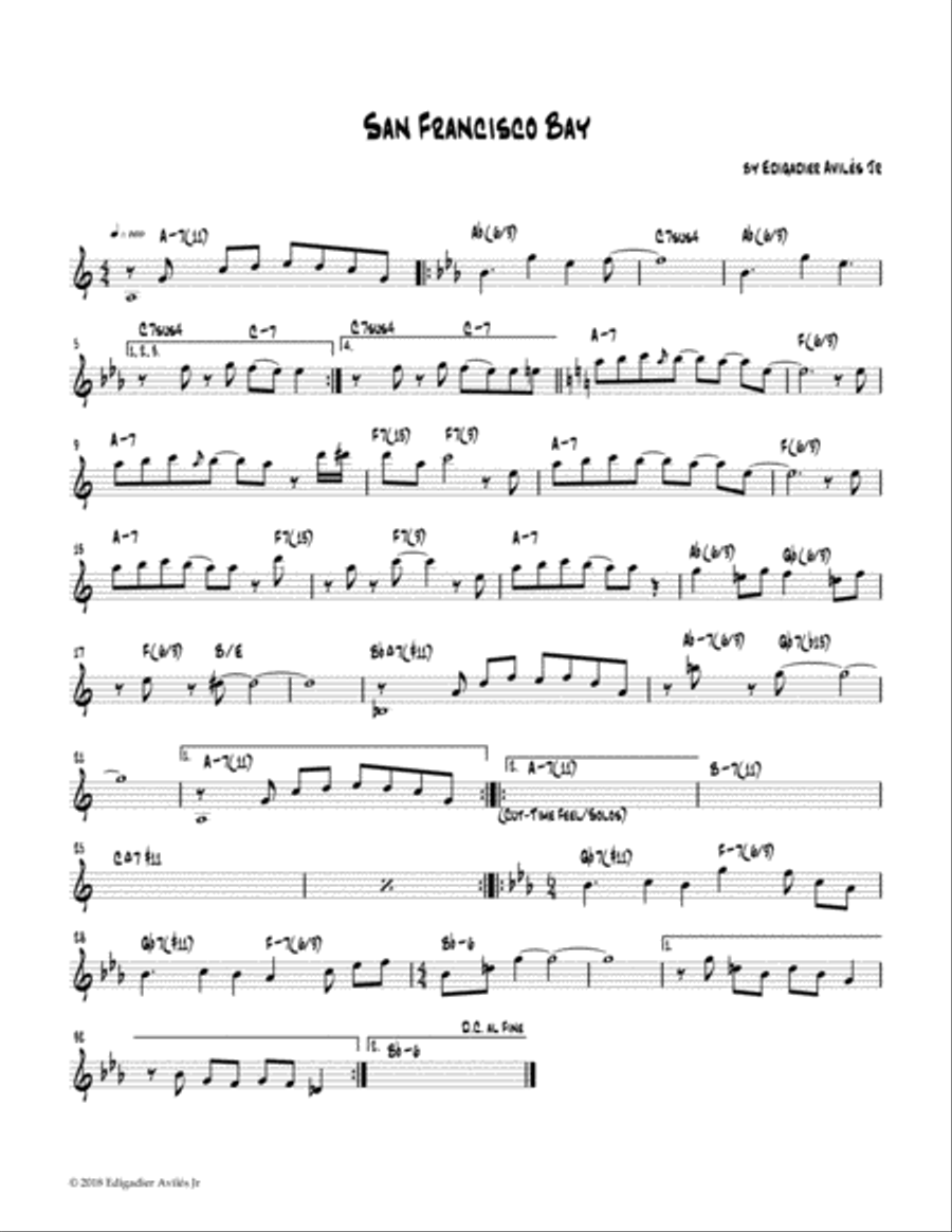San Francisco Bay Small Ensemble scores gallery preview page 1