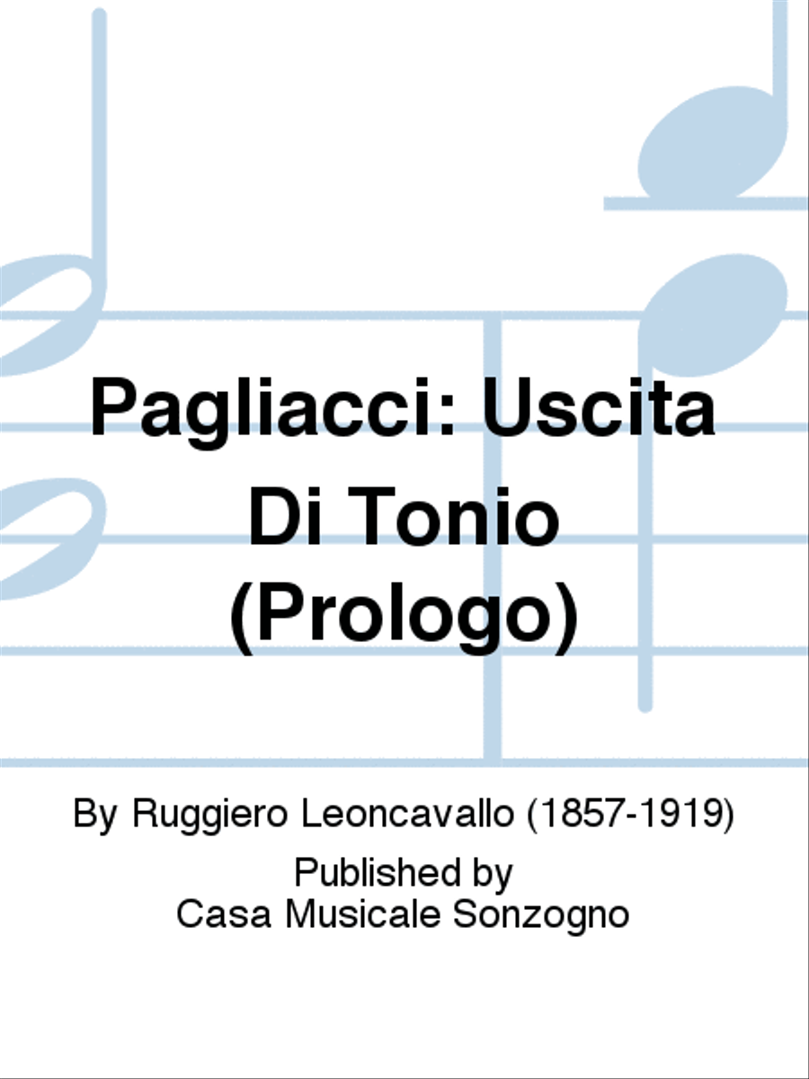 Pagliacci: Uscita Di Tonio (Prologo) Voice Solo scores gallery preview page 1