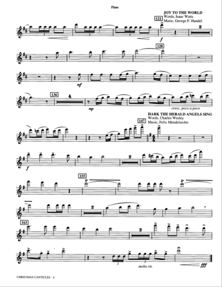 Christmas Canticles: A Cantata of Carols in Four Suites (Full Orchestra) - Flute Choir scores gallery preview page 4
