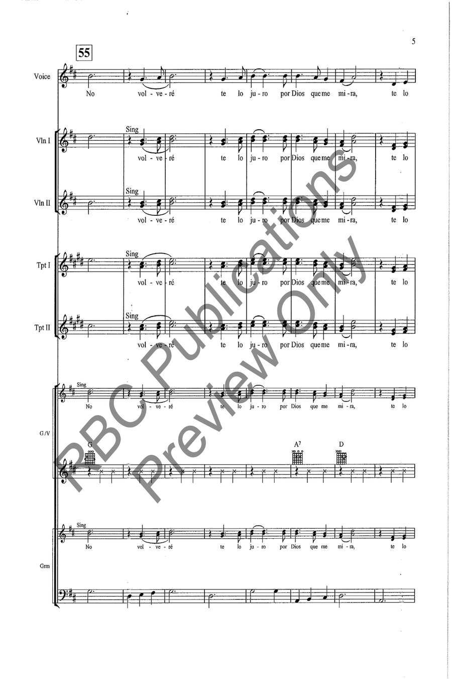 No Volveré Voice scores gallery preview page 7