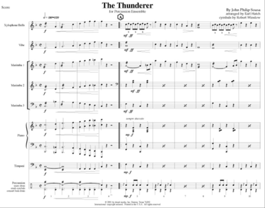Thunderer, The Percussion Ensemble scores gallery preview page 2