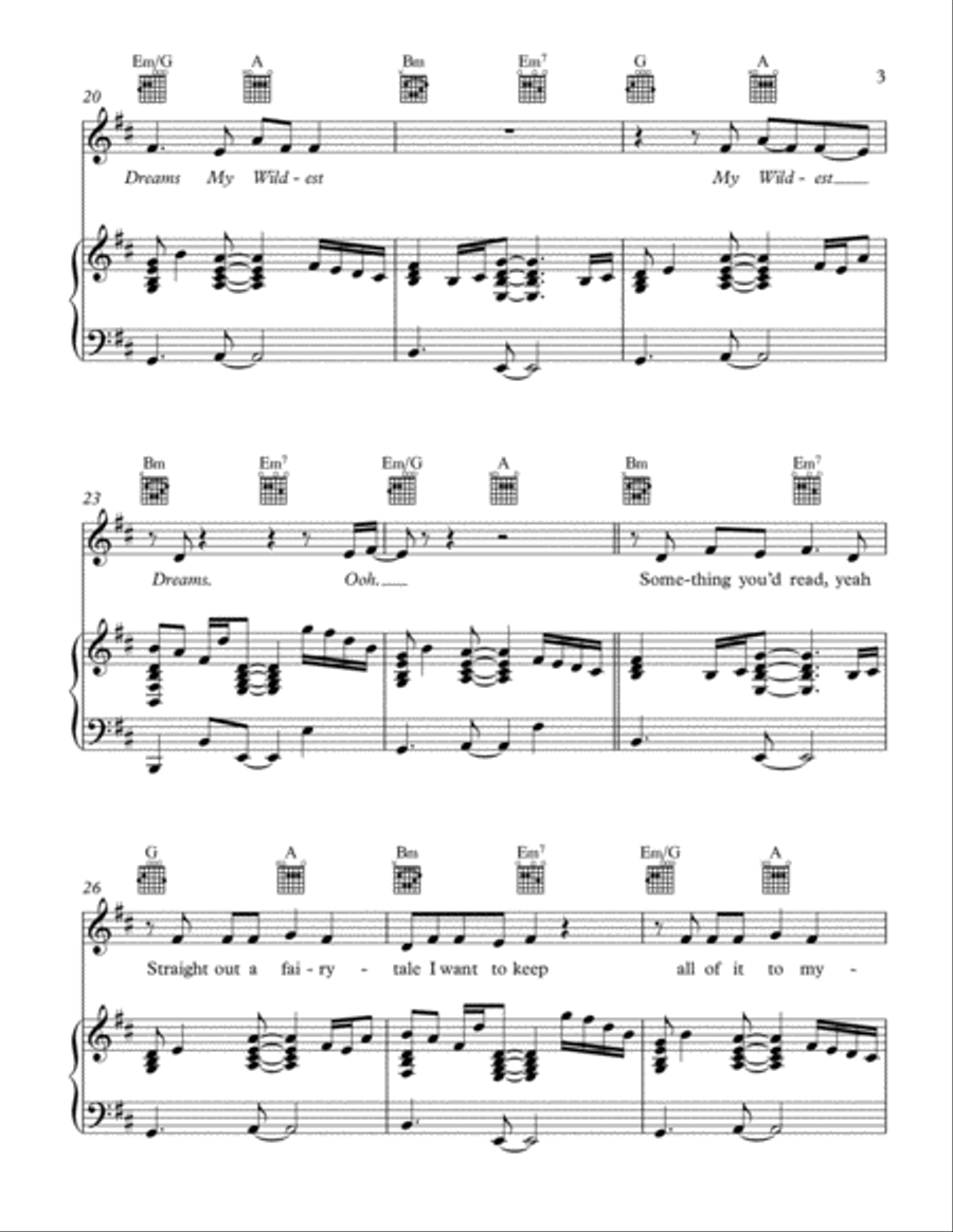 Beyond My Wildest Dreams Piano, Vocal, Guitar scores gallery preview page 4