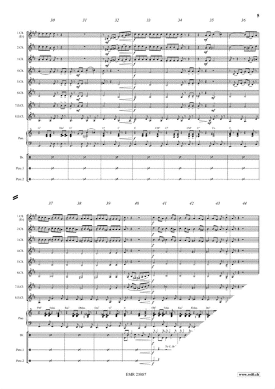 Cha Cha - Cuba Libre Clarinet scores gallery preview page 5