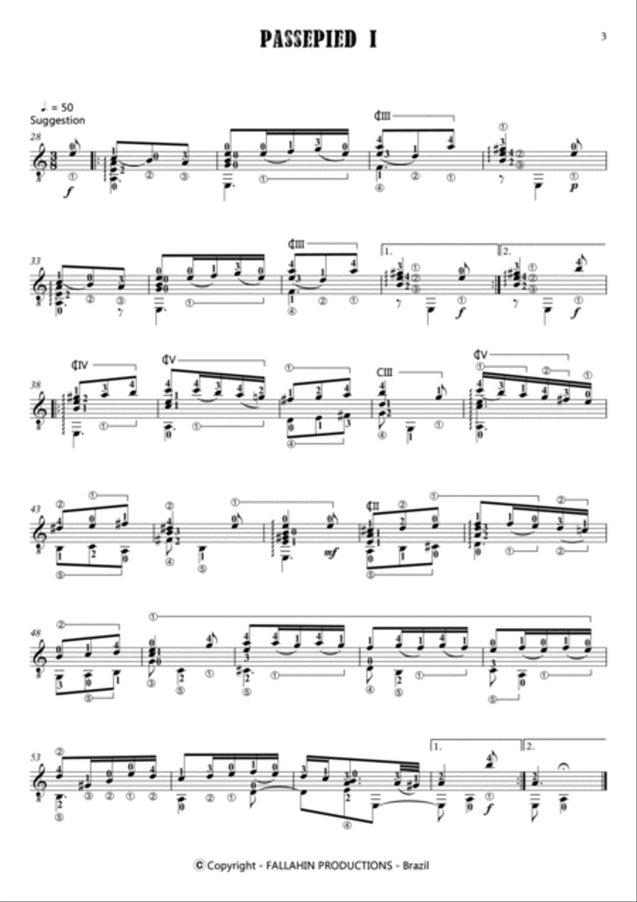 SUITE IN A MINOR - FRANÇOIS LE COCQ - FOR GUITAR SOLO Acoustic Guitar scores gallery preview page 4
