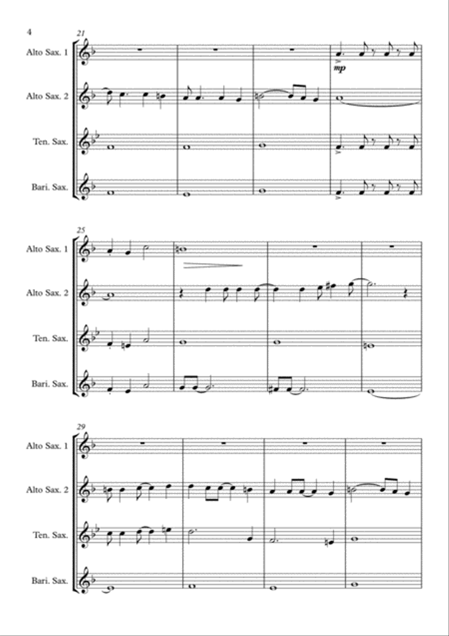 Africa Saxophone Quartet scores gallery preview page 4
