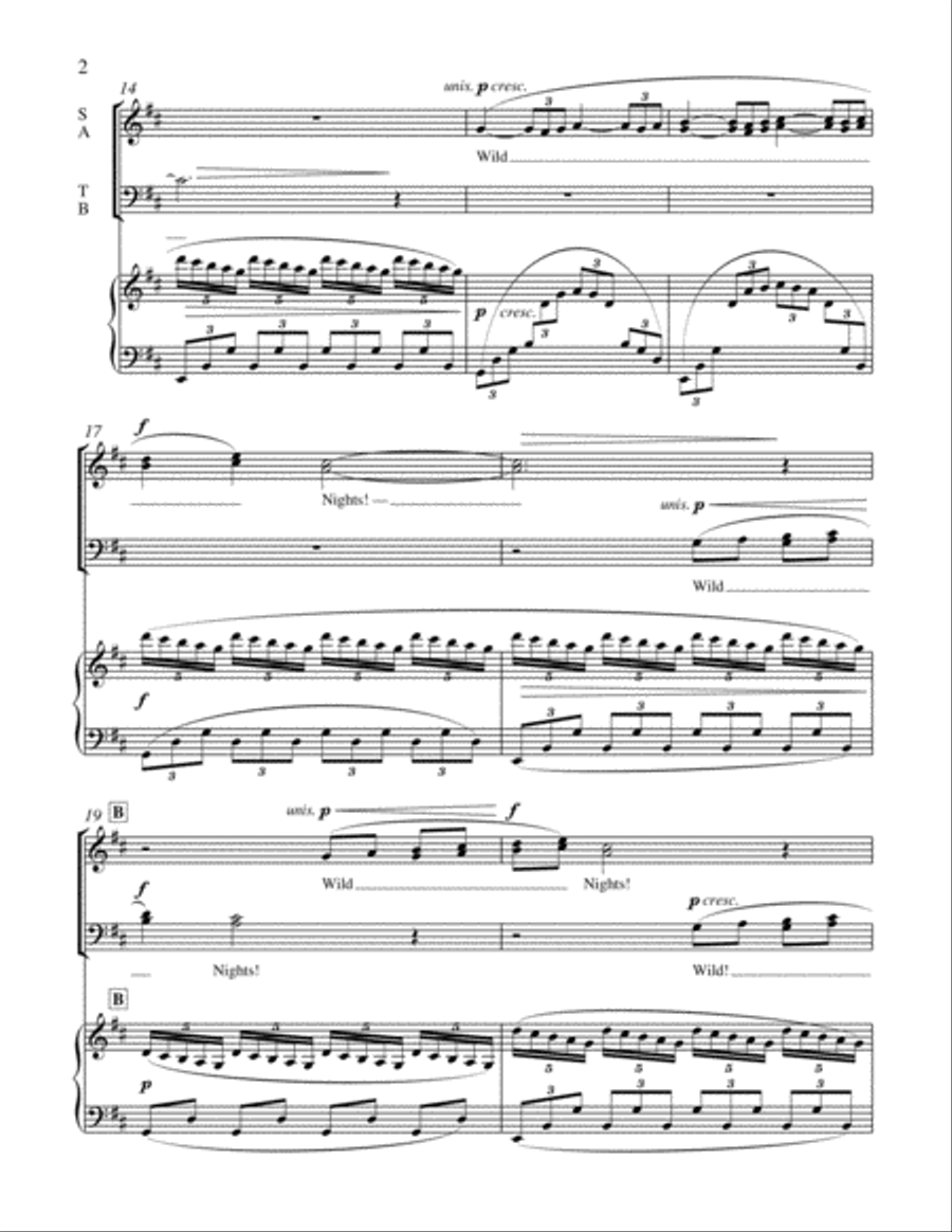 A Heart in Hiding: 5. Wild Nights 4-Part scores gallery preview page 9
