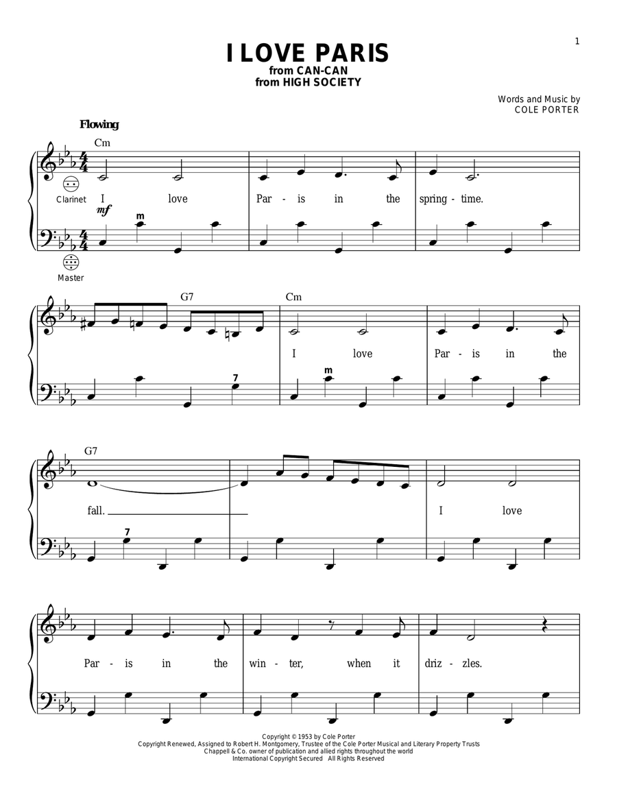 I Love Paris (arr. Gary Meisner) Accordion scores gallery preview page 1