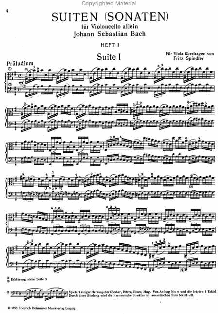 Suiten für Violoncello. Für Viola übertragen, Heft 1 Cello scores gallery preview page 2