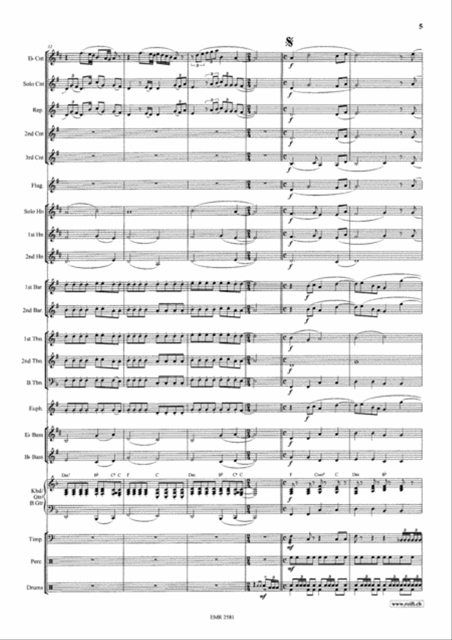 Time To Say Goodbye Brass Band scores gallery preview page 6