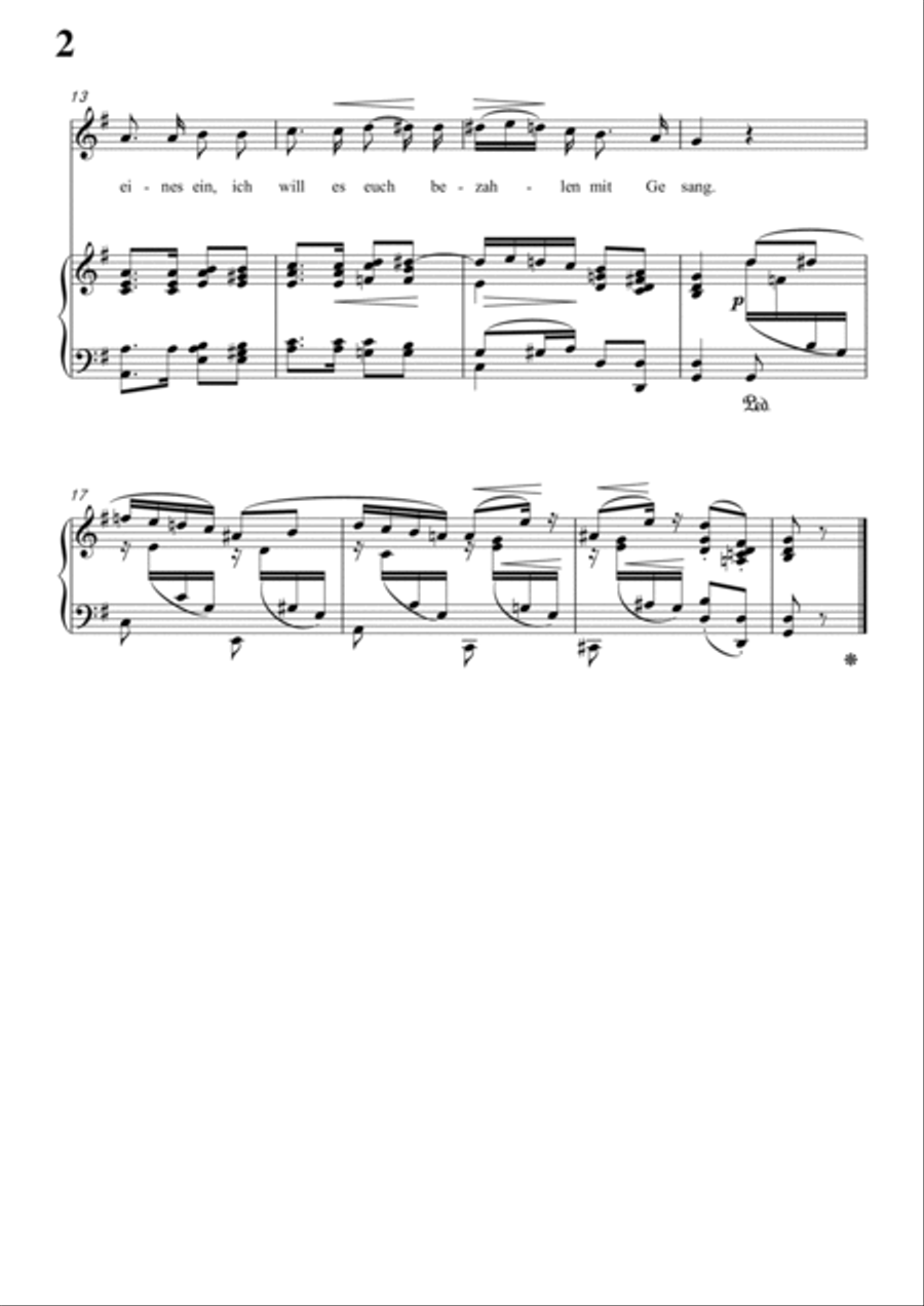 Schumann-O ihr Herren in G Major for Voice and Piano Voice Solo scores gallery preview page 3
