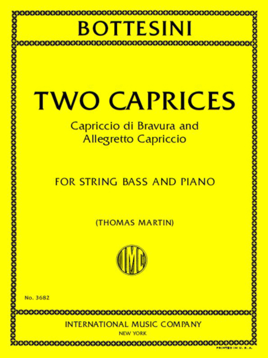 Two Caprices: Capriccio Di Bravura And Allegretto Capriccio Double Bass scores gallery preview page 1