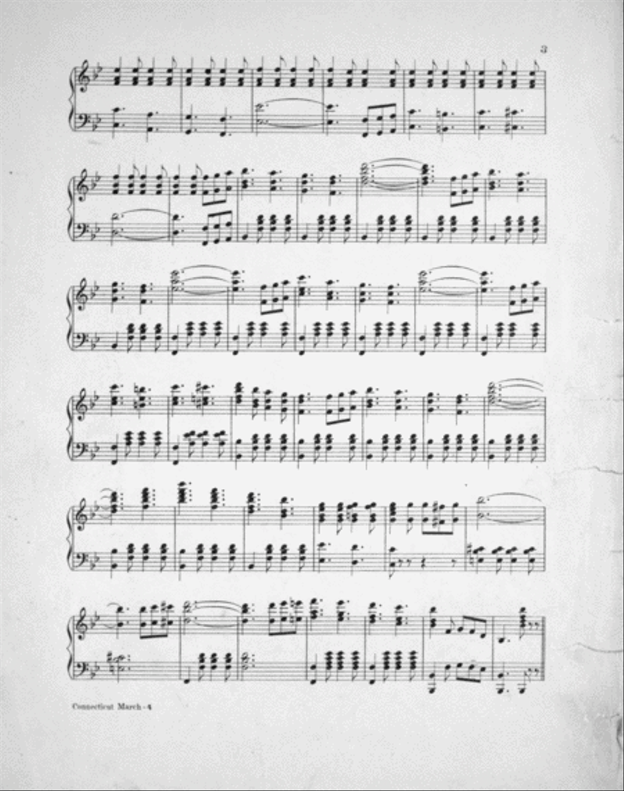 The Connecticut March Piano Solo scores gallery preview page 3