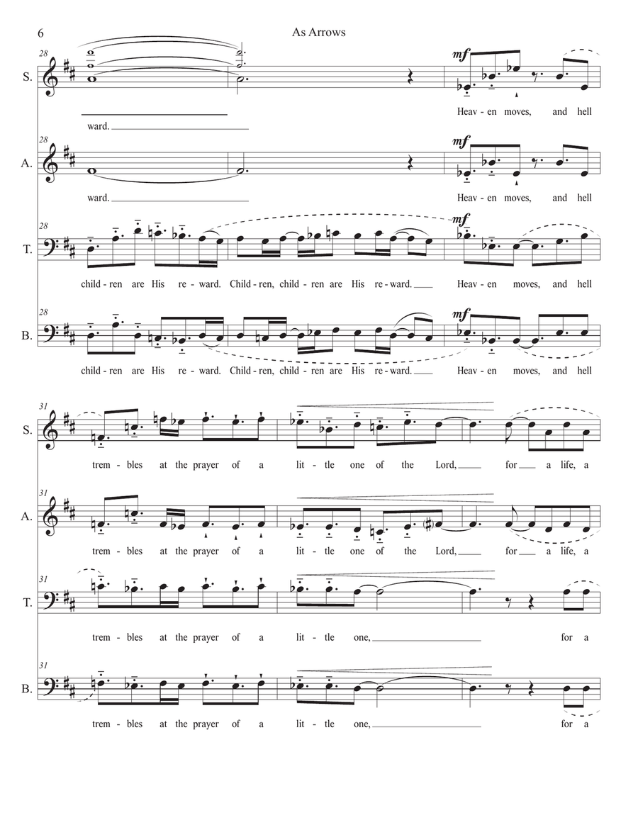 As Arrows (In the Hand of a Mighty Hand) 4-Part scores gallery preview page 6