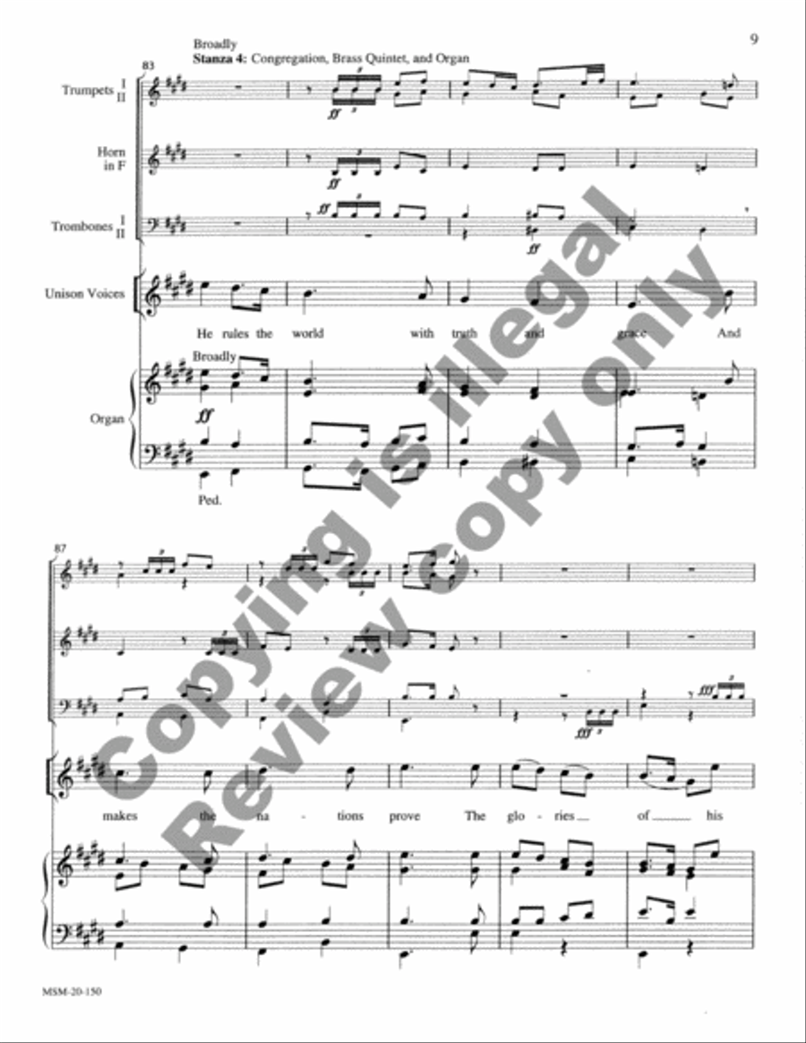 Joy to the World (Antioch) Choir scores gallery preview page 11