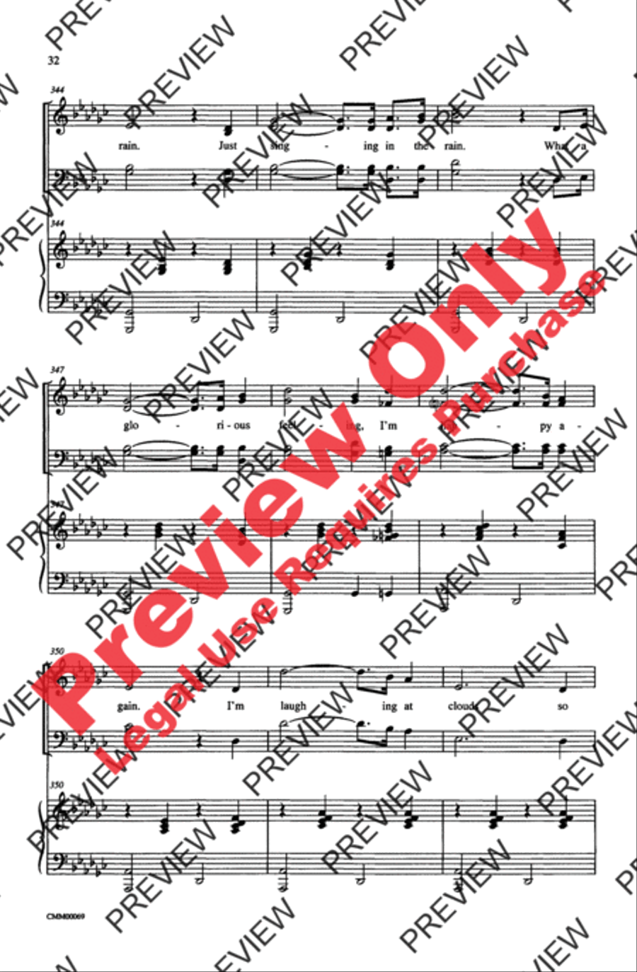 The Music of M-G-M (A Choral Medley) 4-Part scores gallery preview page 32