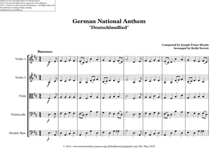German National Anthem for String Orchestra image number null