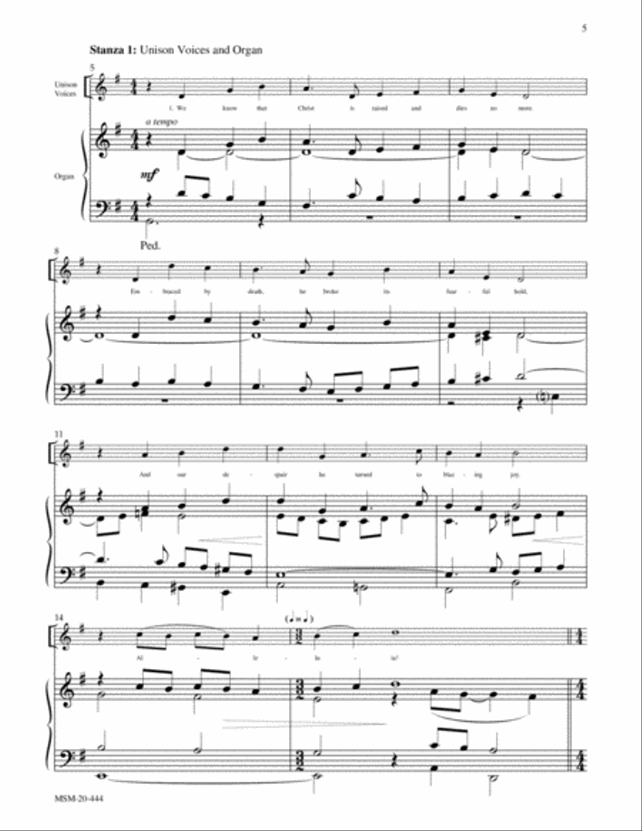 We Know That Christ Is Raised (Engelberg) Choir scores gallery preview page 3