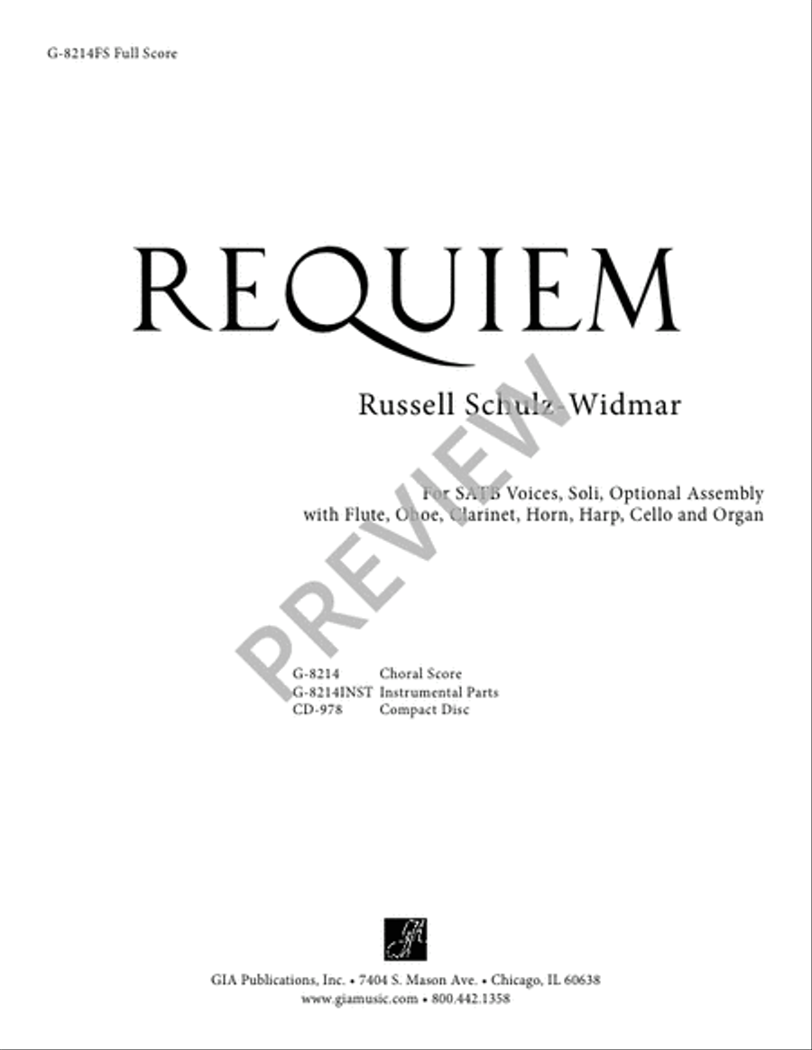 Requiem - Full Score 4-Part scores gallery preview page 2