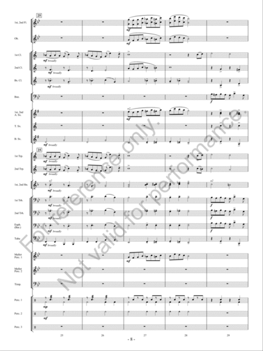 The Bluebonnet Revue Concert Band scores gallery preview page 9