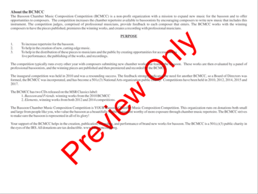 Journey Toward the Eternal Flame Bassoon scores gallery preview page 4