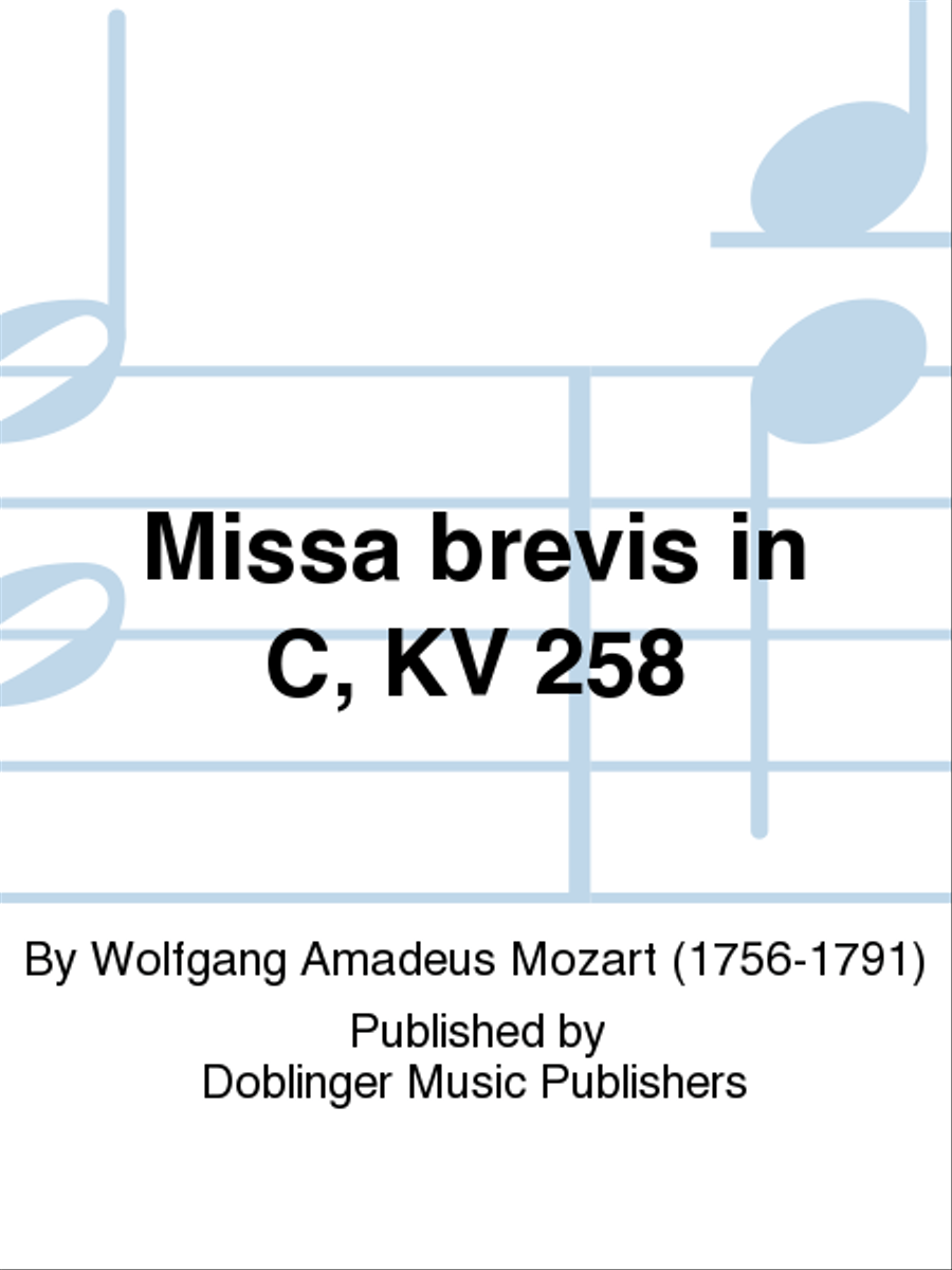 Missa brevis in C, KV 258 Choir scores gallery preview page 1