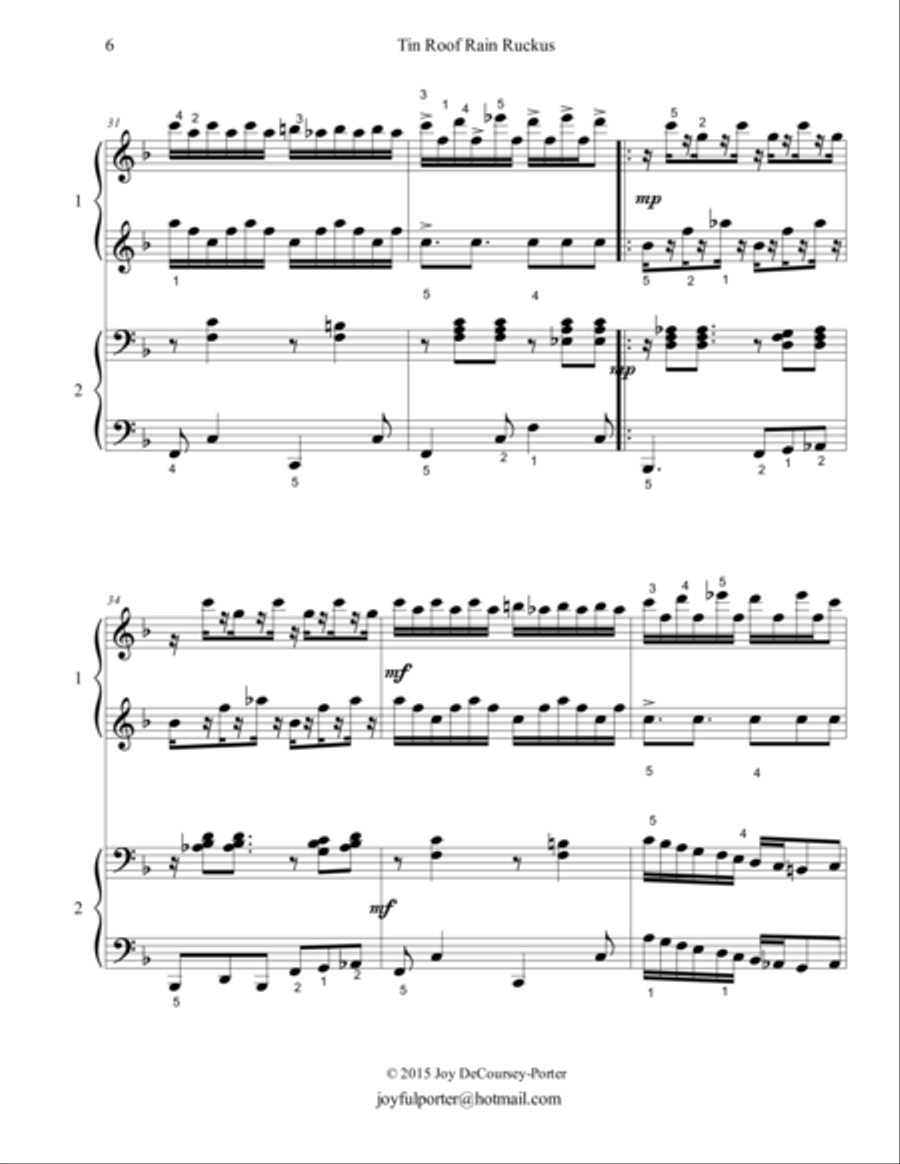 Tin Roof Rain Ruckus Tin Roof Rain Ruckus Piano scores gallery preview page 6