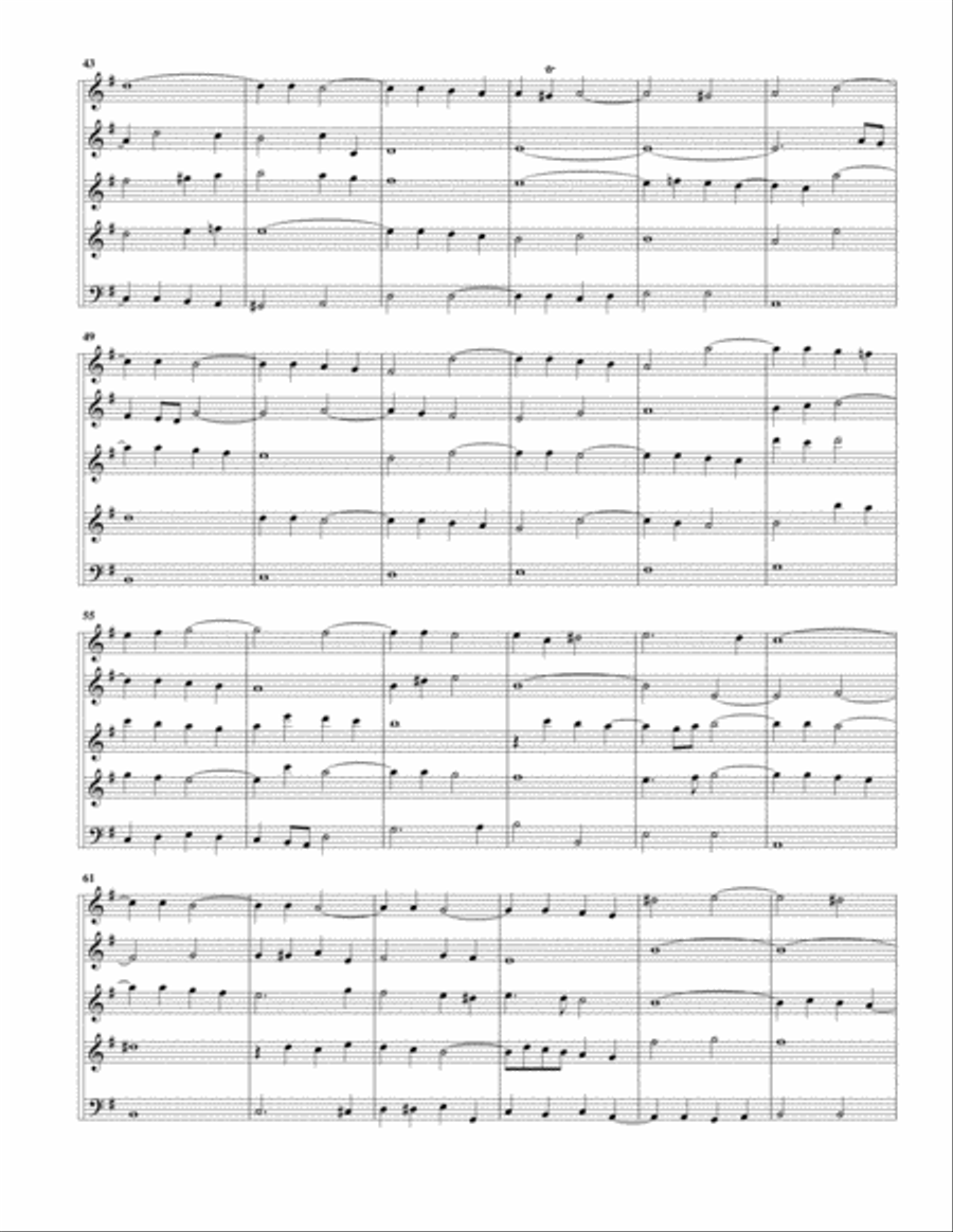 Gravement from Piece d'orgue (Fantasia), BWV 572/II (arrangement for 5 recorders) Recorder scores gallery preview page 3