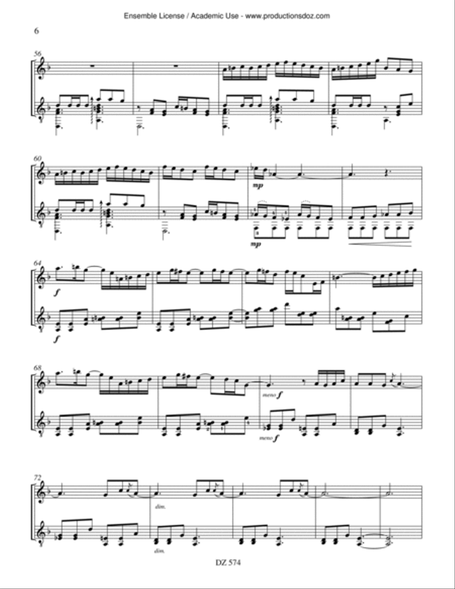 Minstrels Classical Guitar scores gallery preview page 6