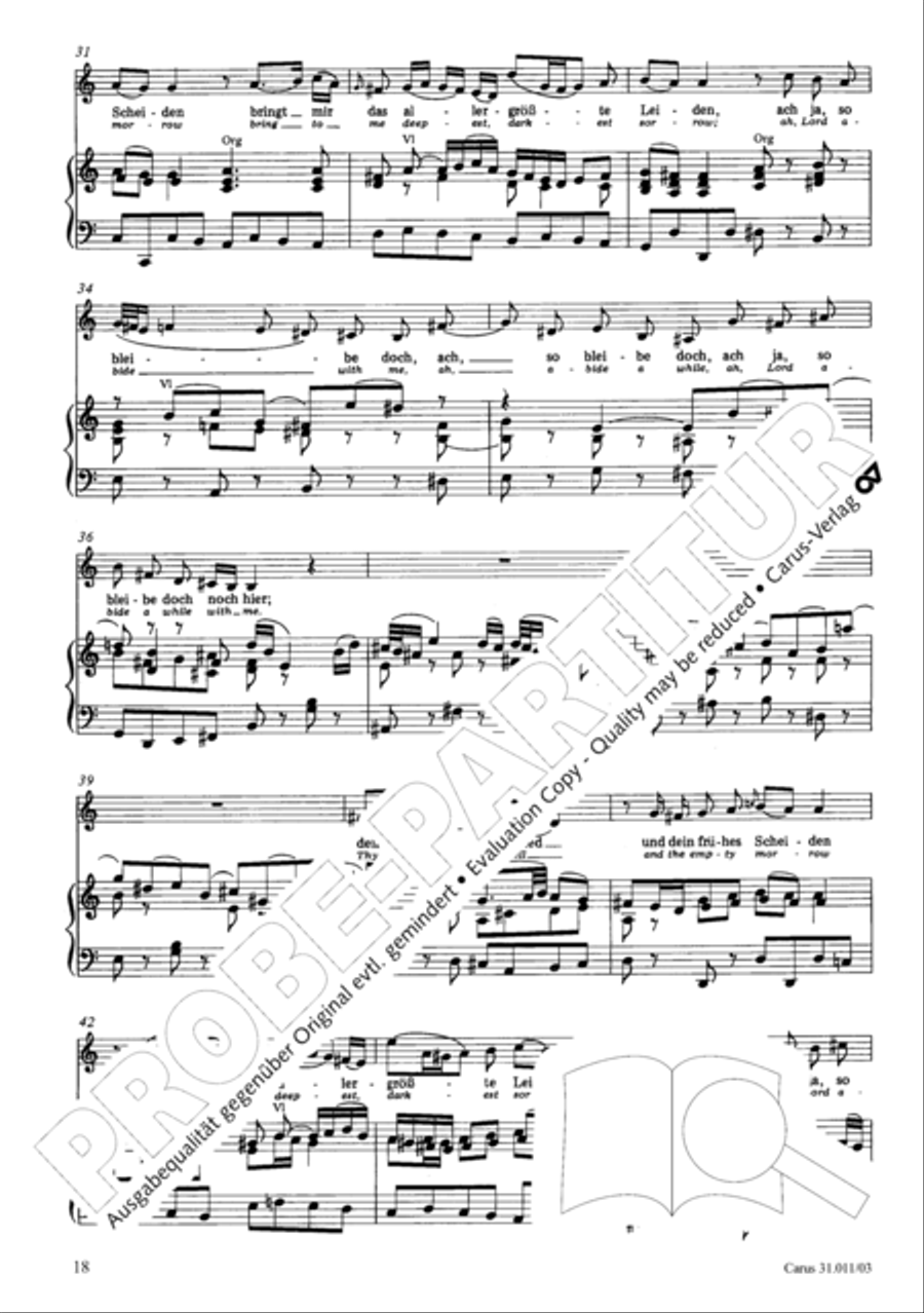 Lobet Gott in seinen Reichen (Himmelfahrtsoratorium) 4-Part scores gallery preview page 19