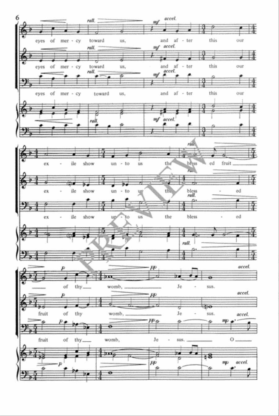 Hail, Holy Queen Hail, Holy Queen 3-Part scores gallery preview page 7