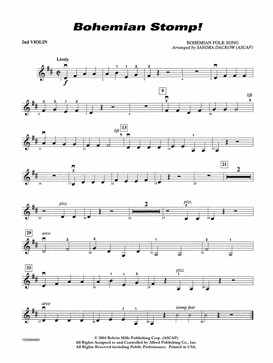 Bohemian Stomp!: 2nd Violin