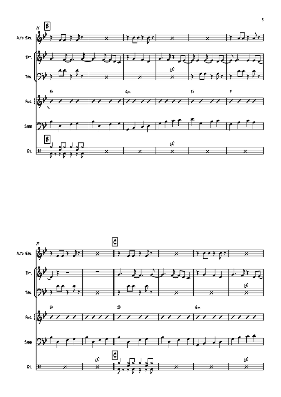 Dance With Me Tonight Small Ensemble scores gallery preview page 3