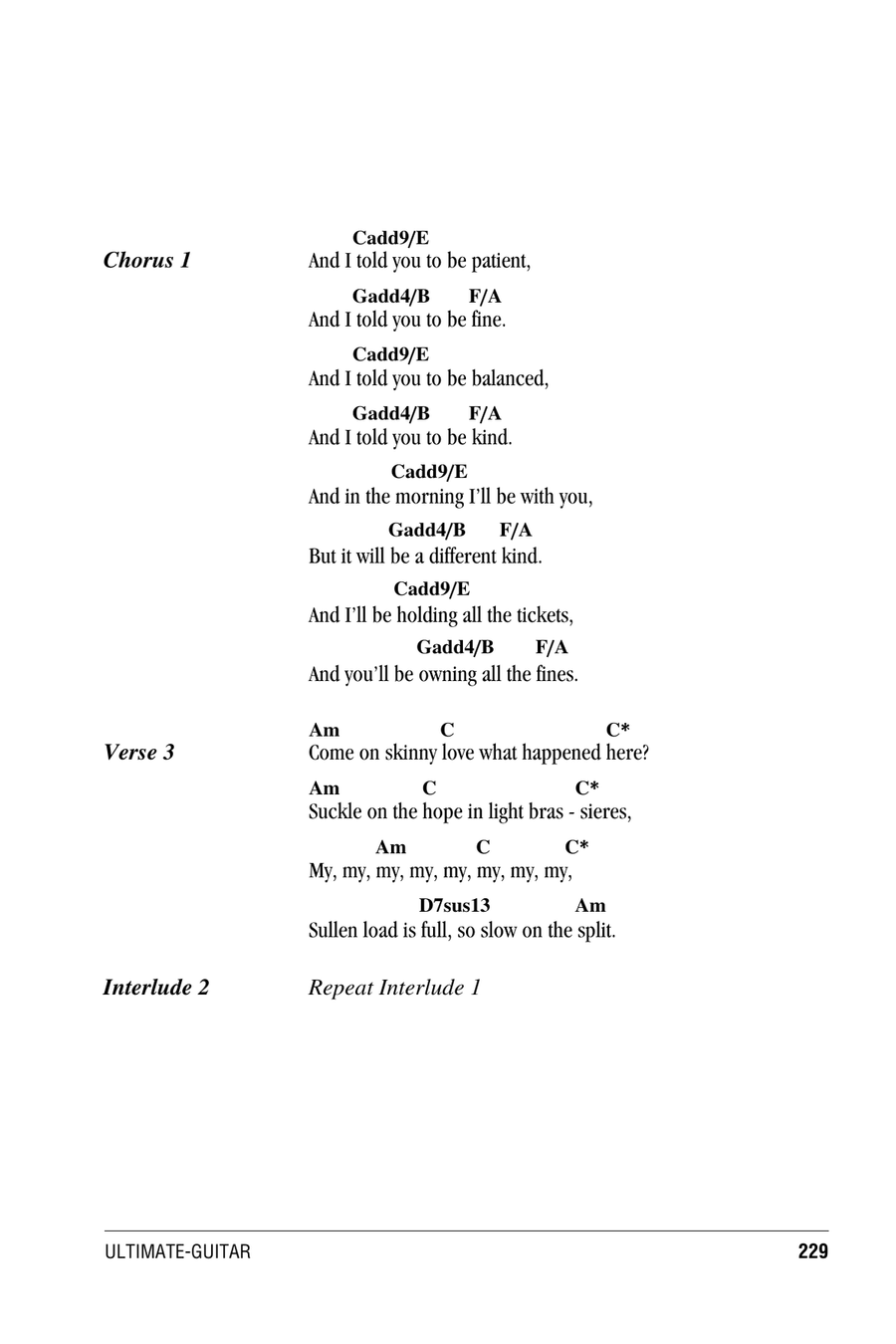Skinny Love Acoustic Guitar scores gallery preview page 2