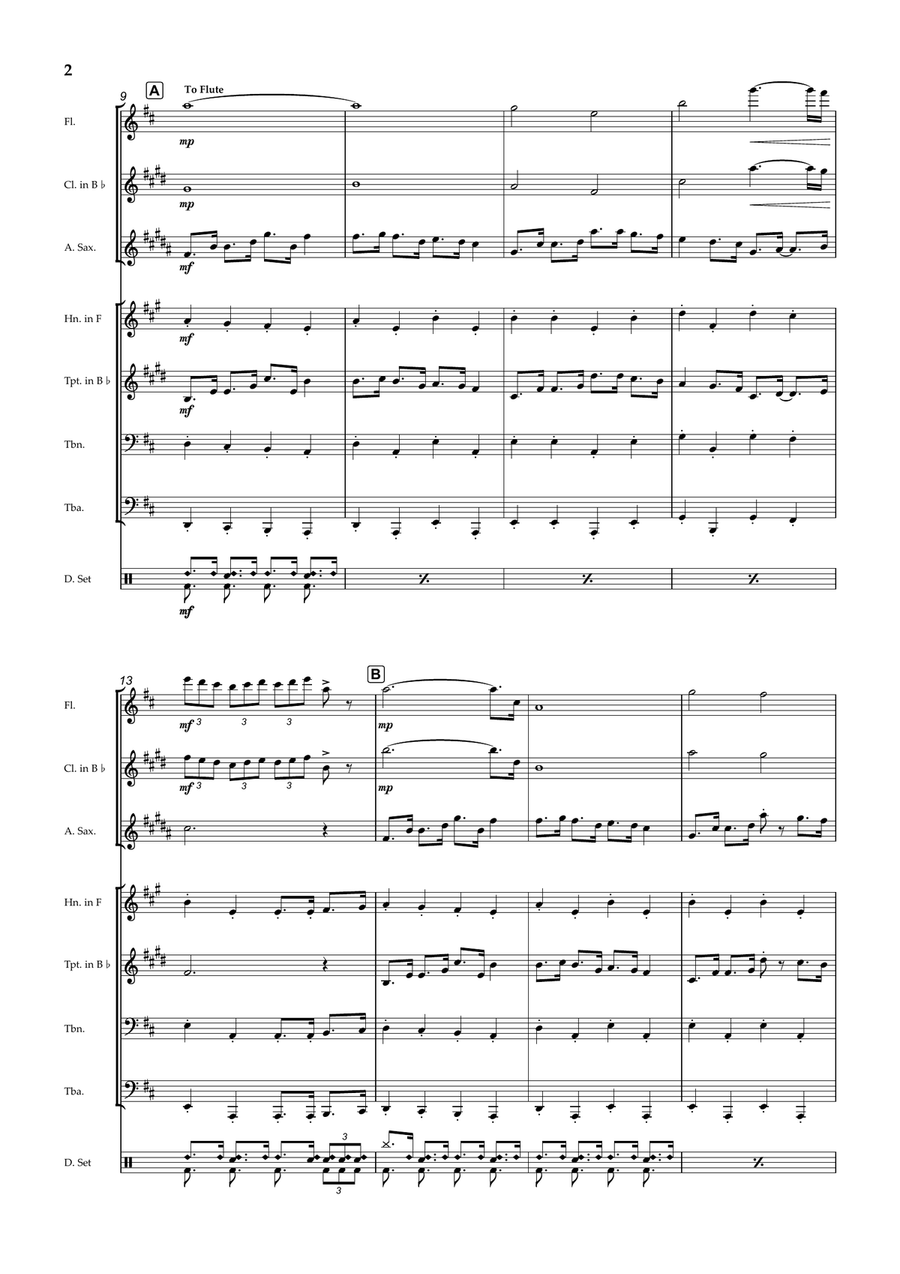 Doraemon No Uta Large Ensemble scores gallery preview page 2