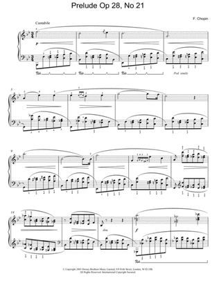 Book cover for Prelude Op. 28, No. 21