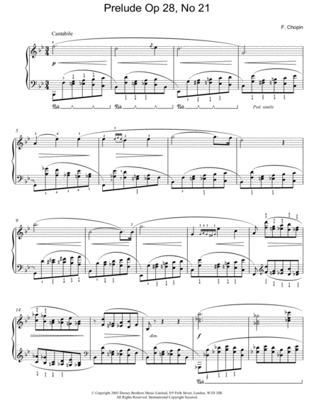 Prelude Op. 28, No. 21