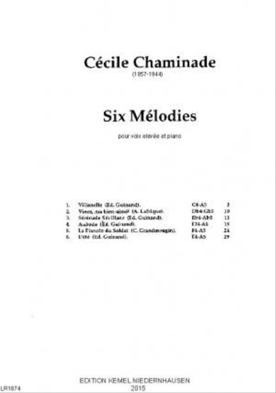 Six melodies High Voice scores gallery preview page 1