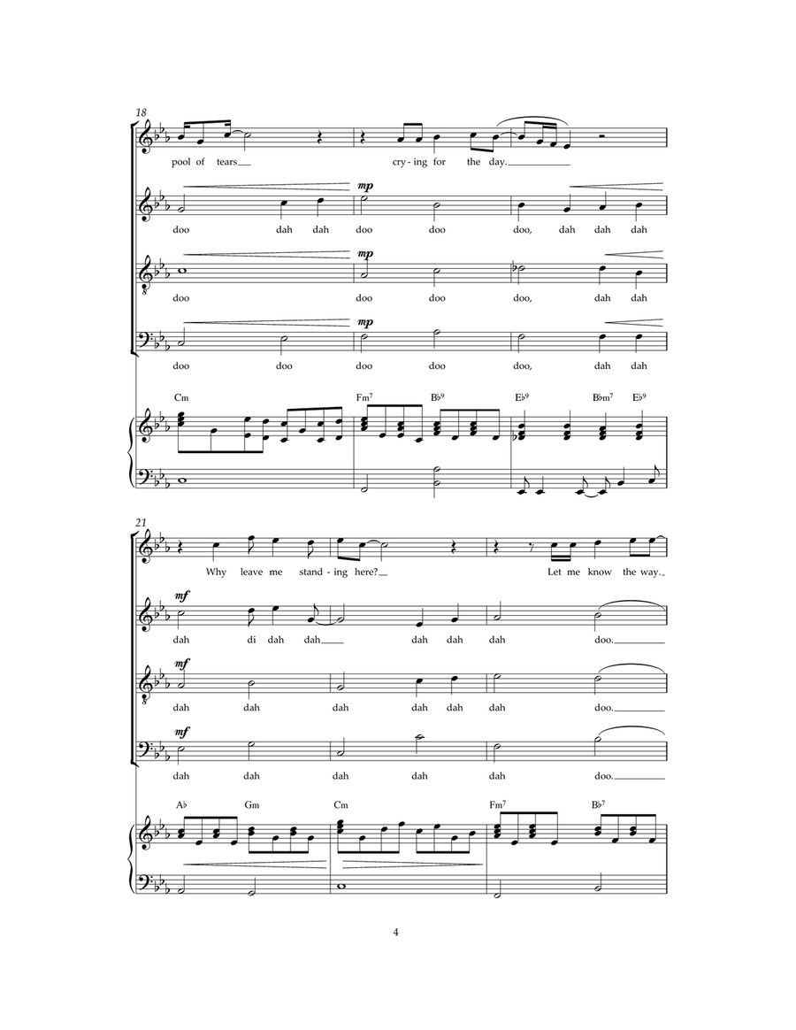 The Long And Winding Road (arr. Simon Foxley) 4-Part scores gallery preview page 4
