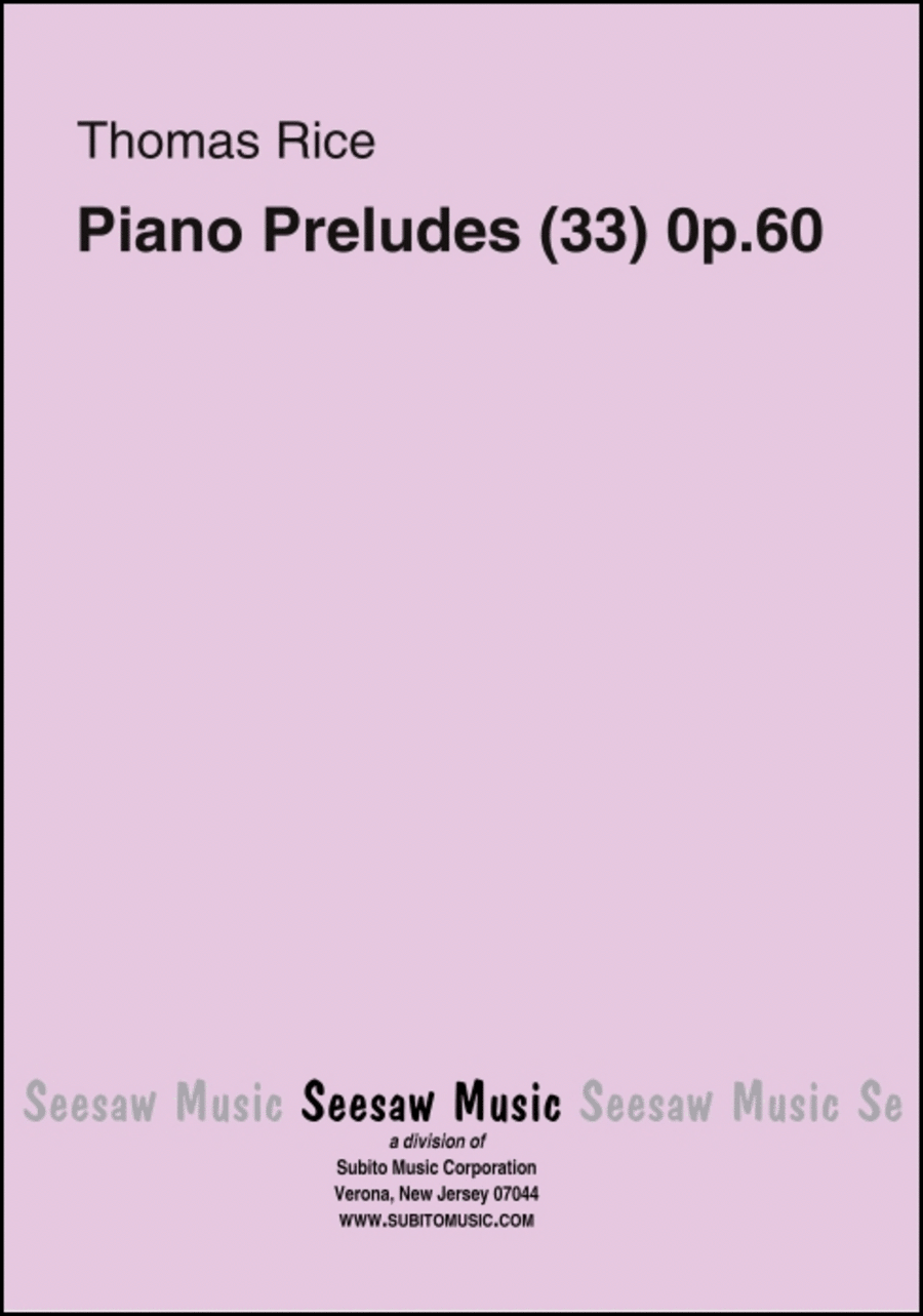 Piano Preludes (33) 0p.60