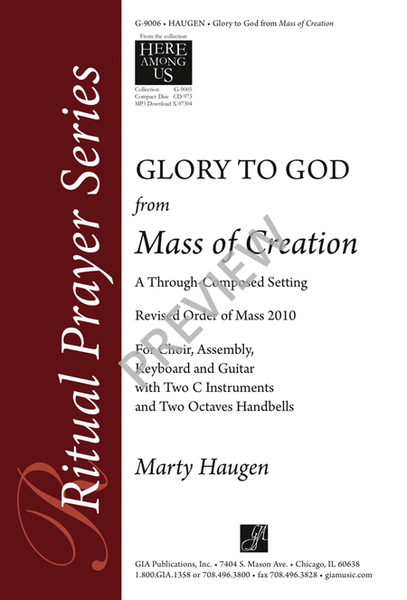 Glory to God from "Mass of Creation" - Full Score and Parts