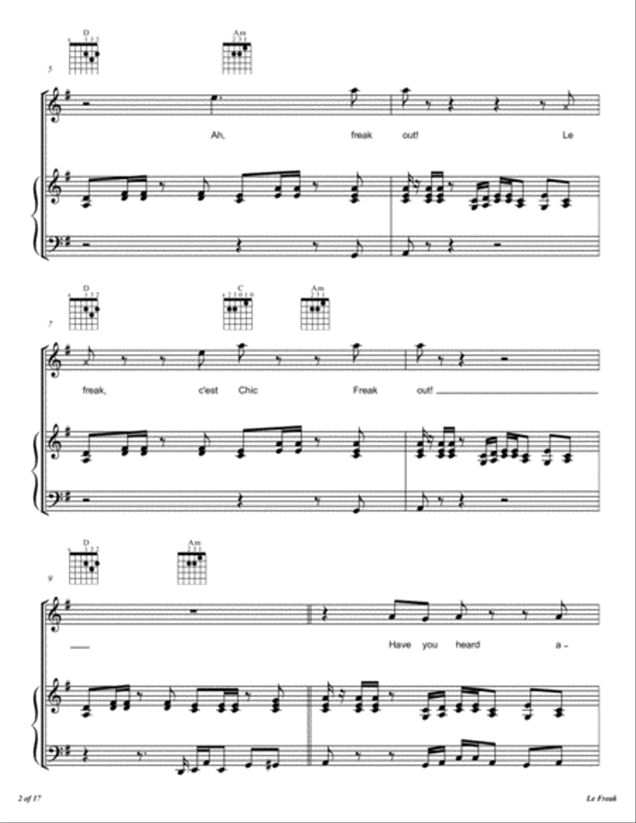 Le Freak Voice scores gallery preview page 3