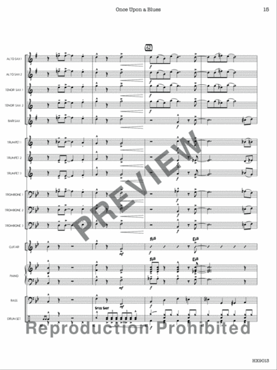 Once Upon a Blues Jazz Ensemble scores gallery preview page 16
